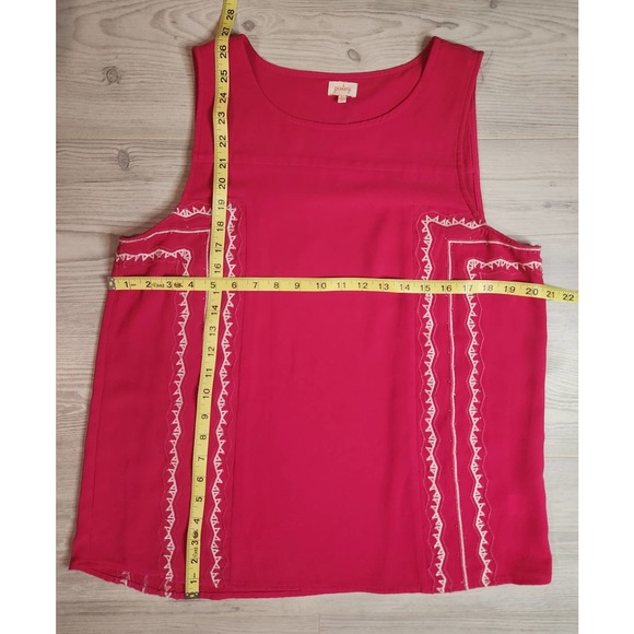 Vintage Hot Pink Sleeveless Pixley Top w/ Stitching Sz L - Picture 5 of 7